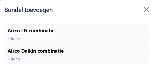 Bundel toevoegen